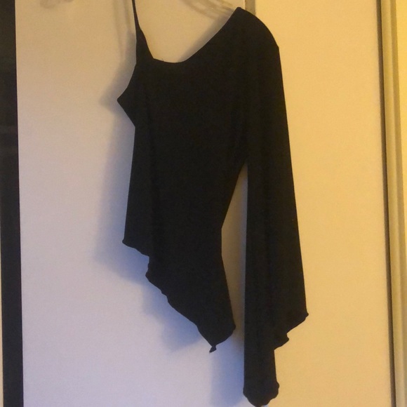 Like-New Asymmetrical one LS & Spaghetti strap top - Picture 5 of 5